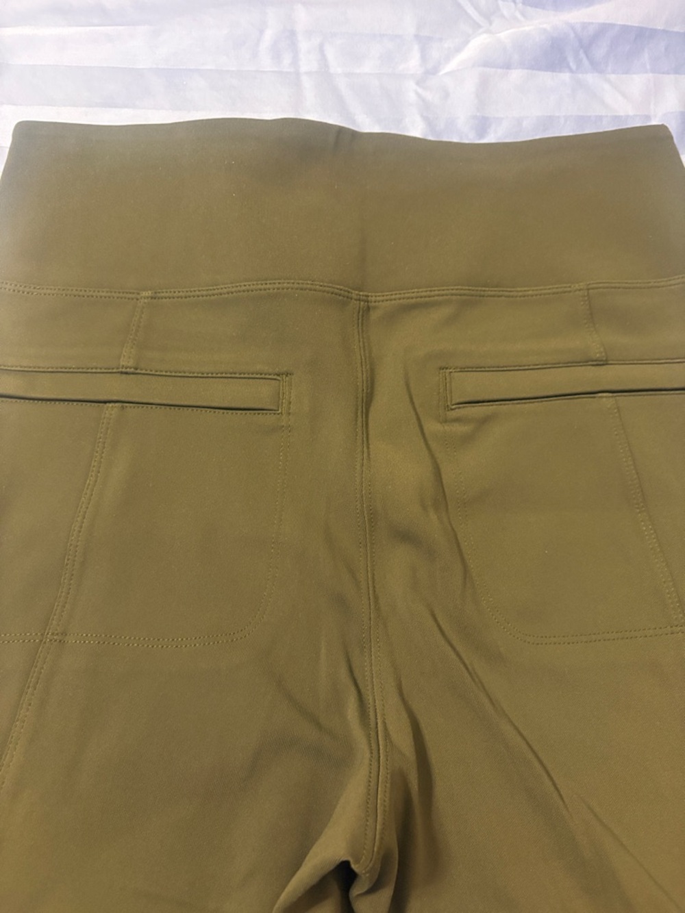 Athleta Olive Green Straight-Leg Pants - Picture 7 of 8